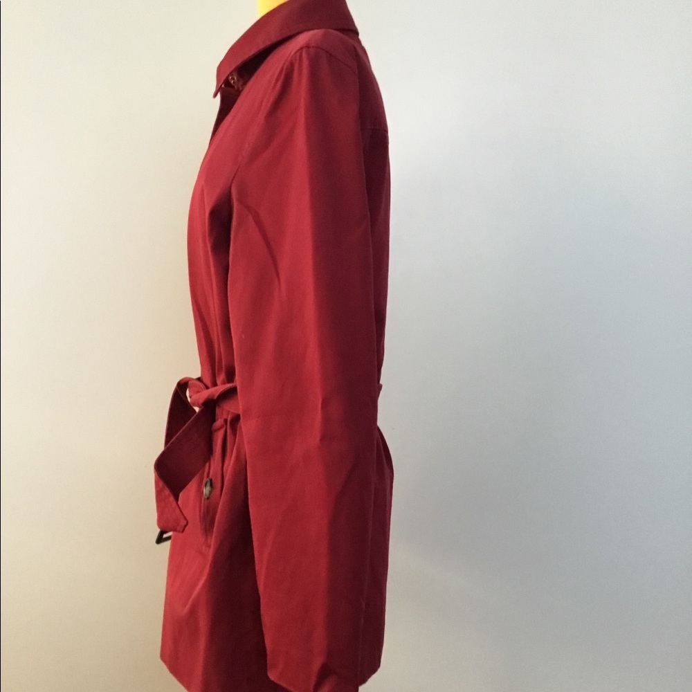 Banana a Republic Factory red trench jacket sz L - Picture 3 of 6